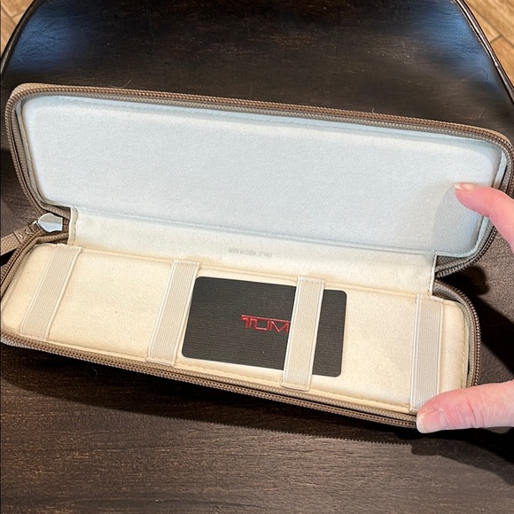 NWT TUMI Leather Zip Watch Case main image 4